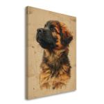 Estrela Mountain Dog Painted Illustration Art Print - Canine Portrait, Vibrant Detailing, Home Decor, Pet Lovers, Collectible Art