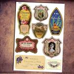 Vintage Perfume Bottle & Toiletries Labels 40 DIY Decoupage retro STICKERS
