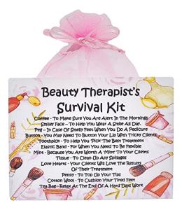 Beauty Therapist's Survival Kit ~ Fun Novelty Gift & Greetings Card Alternative | Birthday Present | Thank You | Beauty Therapist Gift | Personalised Keepsake