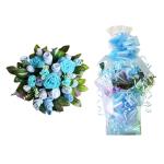 Beautiful Baby Clothes Bouquet for a Boy (3-6, Blue)