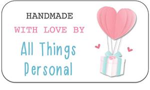 Personalised Handmade With Love Stickers Labels Made with Love Craft Packaging Seals Craft x80 MATTE
