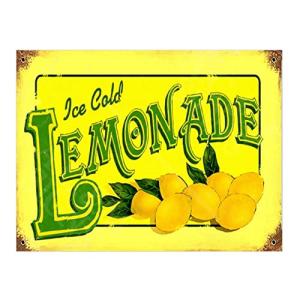 Lemonade Sign Metal Plaque For Kitchen Home Bar Pub Man Cave Shed Garden Food Sign Home Decor Ref0062 (10X8 inches (Approx)25cmx20cm)