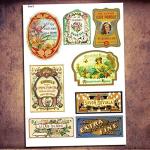 Vintage Perfume Bottle & Toiletries Labels 40 DIY Decoupage retro STICKERS