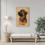 Estrela Mountain Dog Painted Illustration Art Print - Canine Portrait, Vibrant Detailing, Home Decor, Pet Lovers, Collectible Art