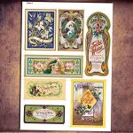 Vintage Perfume Bottle & Toiletries Labels 40 DIY Decoupage retro STICKERS