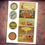 Vintage Perfume Bottle & Toiletries Labels 40 DIY Decoupage retro STICKERS