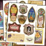 Vintage Perfume Bottle & Toiletries Labels 40 DIY Decoupage retro STICKERS