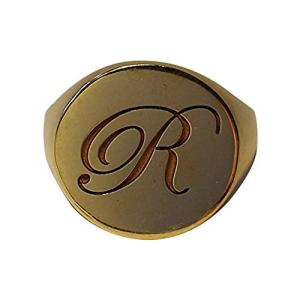 Men's 9ct gold Yellow Gold One letter Personalised Initial ring 7.8 g 20 mm