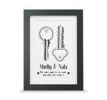 Personalised housewarming print | New home gift (A5-21x15cm, Print & Standard Frame)
