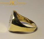 Men's 9ct gold Yellow Gold One letter Personalised Initial ring 7.8 g 20 mm