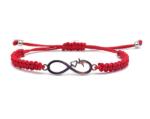 Storela Handmade Silver Plated Infinity Bracelets for Womens and Mens, in our infinity, love and rope bracelet collection.100% waterproof & adjustable- Festival Accessories (red, Infinity Bracelets)
