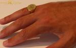 Men's 9ct gold Yellow Gold One letter Personalised Initial ring 7.8 g 20 mm