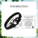 To My Dad Horseshoe Buckle Casual Bracelet,Stainless Steel Bracelet,Punk Temperament Handmade Bracelet Bangle Wristband Graduation Birthday Gift (green, Dad)