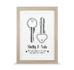 Personalised housewarming print | New home gift (A5-21x15cm, Print & Standard Frame)