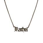 9ct Yellow Gold Ladies 18 inch Chain & Name Pendant 6g 14 mm Averaged weight.Hallmarked
