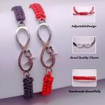 Storela Handmade Silver Plated Infinity Bracelets for Womens and Mens, in our infinity, love and rope bracelet collection.100% waterproof & adjustable- Festival Accessories (red, Infinity Bracelets)