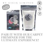 CICIX LIMITED Scented Vacuum Freshner Discs. 130+ Scents To Pick From. Handmade in England. Strong Scented, Long lasting. Pack of 4x 3cm Discs. Vegan And Cruelty Free. (Clean Cotton)