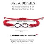 Storela Handmade Silver Plated Infinity Bracelets for Womens and Mens, in our infinity, love and rope bracelet collection.100% waterproof & adjustable- Festival Accessories (red, Infinity Bracelets)