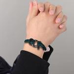 To My Dad Horseshoe Buckle Casual Bracelet,Stainless Steel Bracelet,Punk Temperament Handmade Bracelet Bangle Wristband Graduation Birthday Gift (green, Dad)