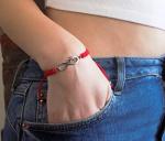 Storela Handmade Silver Plated Infinity Bracelets for Womens and Mens, in our infinity, love and rope bracelet collection.100% waterproof & adjustable- Festival Accessories (red, Infinity Bracelets)