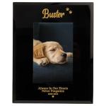 Personalised Pet Memorial Photo Frame Always In Our Hearts Dog Photo Frame Gift In Loving Memory of beloved Pet Black Glass