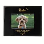 Personalised Pet Memorial Photo Frame Always In Our Hearts Dog Photo Frame Gift In Loving Memory of beloved Pet Black Glass