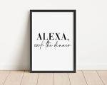 Alexa Cook The Dinner Print - Kitchen Dining Room Wall Art - Funny Quote A5 A4 A3 Unframed Black And White Typography Print Picture Poster Home Décor