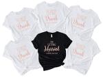 Personalised Hen T-Shirt I'm Getting Married So We're Getting Drunk Rose Gold Ladies Top Slogan Womens Clothing Bridal Shower