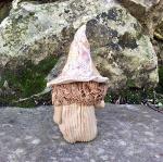 Shy fairy garden figurine, ceramic pixie plant pot ornament 11cm tall