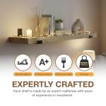 Top Notch Home & Living Wooden Board Wall Shelf, Handcrafted Rustic Wooden Shelves, Hand Made Wood Board Shelves, Wooden Rustic Board Shelving, Incl 2 Up Brackets per Shelf (Dark Oak, 160cm)