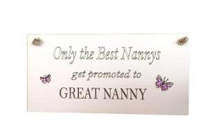 MadeAt94 Great Nanny Kitchen Christmas Gifts Sign from Grandchildren Birthday