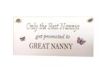 MadeAt94 Great Nanny Kitchen Christmas Gifts Sign from Grandchildren Birthday
