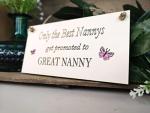 MadeAt94 Great Nanny Kitchen Christmas Gifts Sign from Grandchildren Birthday