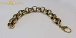 MEN'S 9.5 INCH Belcher Bracelet Cast in 925 Silver 84g Dipped in 9ct Gold 20 x 10 mm !