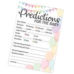 Baby Prediction Cards - 10 Players - Perfect Baby Shower Party Game! (Neutral/Rainbow)