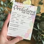Baby Prediction Cards - 10 Players - Perfect Baby Shower Party Game! (Neutral/Rainbow)
