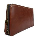 Leather pouch leather zipped bag big leather clutch zipper brown pouch leather zipper pouch leather clutch zipper clutch bag handbag