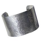925 Sterling Silver Solid Cuff Bracelet Hand Hammered - Gift Boxed - Lesley H Phillips