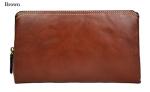 Leather pouch leather zipped bag big leather clutch zipper brown pouch leather zipper pouch leather clutch zipper clutch bag handbag