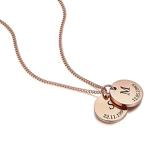 TMT Personalised necklace for women | Initial necklace with date engraved (Silver, Gold, Rose Gold) | Customised pendant Ideal personalised birthday gift for Mother Daughter Grandmother Sister Auntie