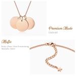 TMT Personalised necklace for women | Initial necklace with date engraved (Silver, Gold, Rose Gold) | Customised pendant Ideal personalised birthday gift for Mother Daughter Grandmother Sister Auntie