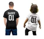 Daddy Daddy's Girl Father Daughter Mens Parent Child Kids Matching T-Shirt Dad Girl