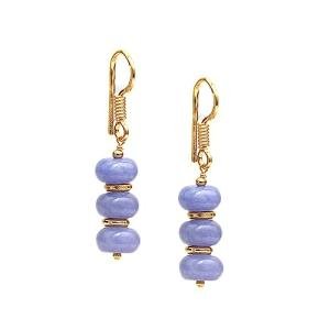 Gempires Purple Tanzanite Dangle Drop Earrings for Women Gemstone December Birthstone Handmade Crystal Jewelry Hypoallergenic Gold Plated Hooks Gift For Her