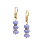 Gempires Purple Tanzanite Dangle Drop Earrings for Women Gemstone December Birthstone Handmade Crystal Jewelry Hypoallergenic Gold Plated Hooks Gift For Her