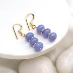 Gempires Purple Tanzanite Dangle Drop Earrings for Women Gemstone December Birthstone Handmade Crystal Jewelry Hypoallergenic Gold Plated Hooks Gift For Her