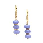 Gempires Purple Tanzanite Dangle Drop Earrings for Women Gemstone December Birthstone Handmade Crystal Jewelry Hypoallergenic Gold Plated Hooks Gift For Her