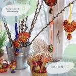 Traditional Hand Painted Rooster Ornament Wooden Easter and Christmas Hanging Decor 4.3 x 3.3 x 0.2 in Ukrainian Artisan Craft Collectible Gift