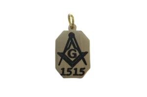 MASONIC POCKET WATCH FOB PENDANT SOLID BRASS GOLD PLATED ANY LODGE NUMBER ENGRAVED