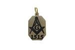 MASONIC POCKET WATCH FOB PENDANT SOLID BRASS GOLD PLATED ANY LODGE NUMBER ENGRAVED