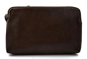 Leather clutch dark brown leather zipped bag big leather clutch zipper pouch leather zipper pouch leather clutch zipper clutch bag handbag